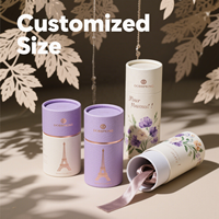 Logo personnalisé de luxe recyclé T-Shirt Écharpe Lingerie Boîte ronde Vêtements Tube en carton Emballage durable