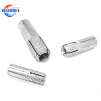 Ancres à coin en acier au carbone zingué de qualité supérieure, filetage M8, 3/8 pouce (10 mm), moletées pour béton