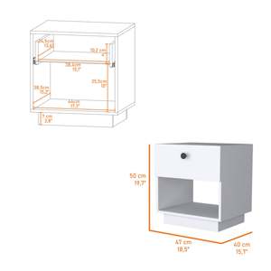 Sumter 1 <b>Drawer</b> Nightstand With <b>Storage</b> Shelf <b>For</b> Bedroom - Product Image 4