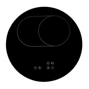 Plaque chauffante électrique en céramique ronde à un brûleur pour la cuisine et l'hôtellerie - Product Image 1