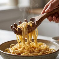 Ensemble d'ustensiles de cuisine en bois d'acacia de qualité supérieure, 7 pièces, mortier et pilon avec longues spatules et cuillères pour ustensiles de cuisson antiadhésifs