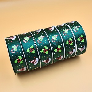 Ruban de Noël personnalisé avec imprimé de cône de pin pour la décoration artisanale d'hiver à la maison - Product Image 2