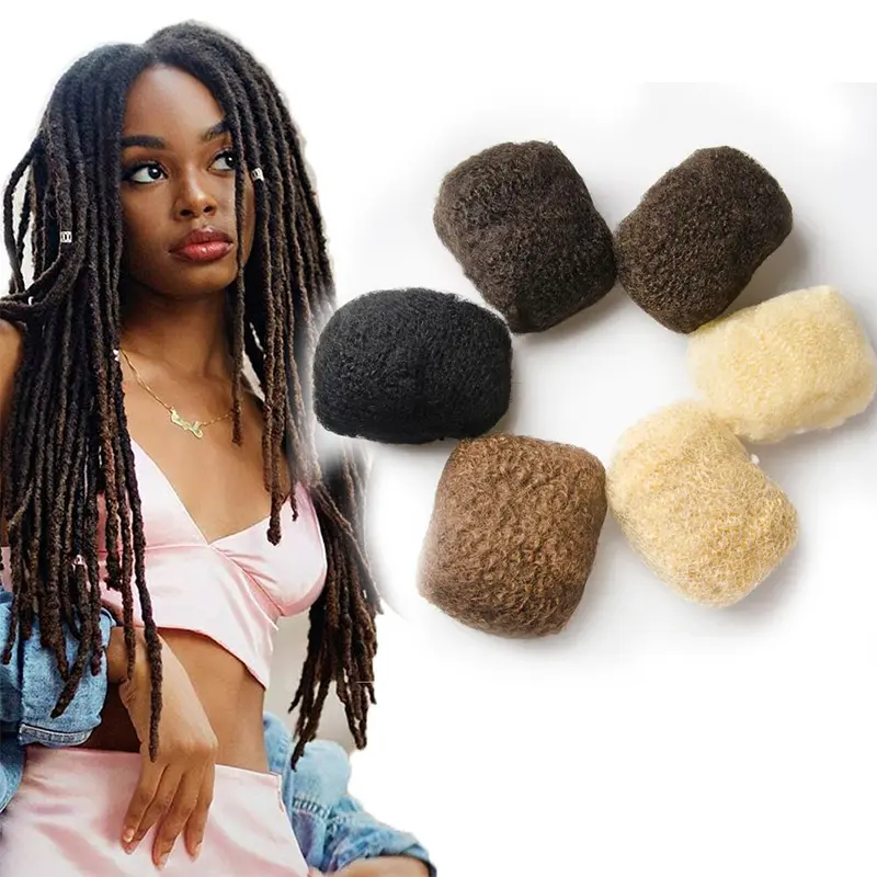 Großhandel Afro Human Kinky Naturel Afro Kinky Bulk Haar verlängerung zum Flechten