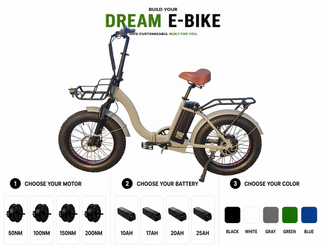 Folding Bike Electric Bike High Quality Chinese Factory 20"4.0 Fat Tire Electric Bicycle 48V  Bafang Motor