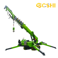 Mini-grue araignée compacte 3 tonnes 5 tonnes 8 tonnes 10 tonnes 360 °   Grue araignée hydraulique à flèche télescopique 15m avec jib de manutention