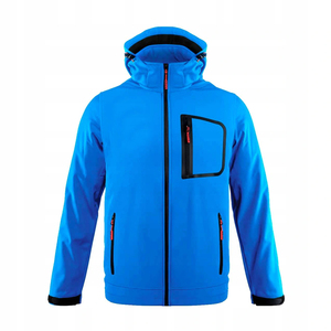 Veste Softshell en Toile pour Homme Hiver 2022 – Vente en Gros, Logo Brodé Personnalisé, Imperméable, Fermeture Éclair, Coupe-Vent en Polyester à Motifs - Product Image 1