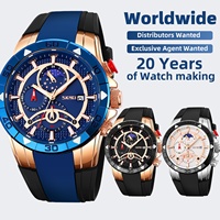 Montre sport à quartz SKMEI 9270 avec cadran lunaire pour événements du soir, option cinq tons, montre-bracelet pour importateurs de luxe à l'étranger