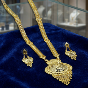 Wholesale 14K18K24K Micron Gold Plated Floral Design Long Jewelry Set Fashion Necklaces Micro Gold Filled Forming Long Necklaces - Product Image 3