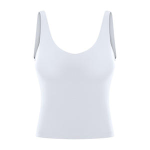 Camisetas negras sexys hechas a medida, chaleco deportivo para mujer, Top corto de Yoga, venta al por mayor - Product Image 6