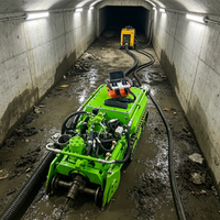 Robot de dragage submersible haute puissance avec une grande pompe d'aspiration pour le désagréement des réseaux de drainage de canalisations DN600