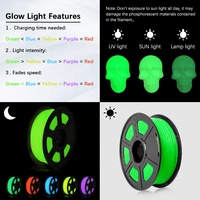 Filament PLA luminescent SUNLU en gros, 1,75 mm, 1 kg, plastique PLA, filament d'imprimante 3D, luminescent dans le noir, impression 3D PLA