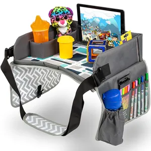Лоток детский для путешествий, органайзер на автомобильное сиденье для малышей, складная дорожная сумка, настольный столик с держателем для iPad, доска для рисования