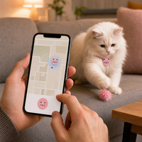 Nouveau Collier Traceur Anti-Perte Réfléchissant Bluetooth Étanche IP68 pour Chats et Chiens, Autonomie de 12 Mois, Vente en Gros Direct Usine 2026