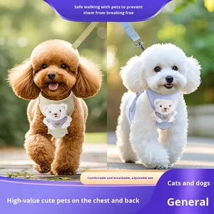 Luxury Corduroy Cat &amp; Dog Vest <strong>Style</strong> Pet Chest Harness with Leash and Outdoor Chain for Small Dogs-Dog Walking - Product Image 3