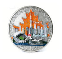 Moneda Conmemorativa de Croacia con Mapa y Emblema Nacional Grabados, Plateada y Pulida, de Doble Cara, Coleccionable