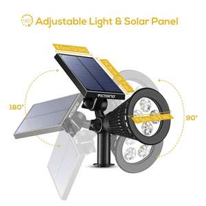 Luz de energía solar de alta calidad para decoración impermeable para jardín al aire libre parque portátil Camping luz patio lámpara - Product Image 2