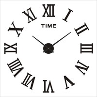 Grande horloge murale numérique romaine 3D silencieuse et lumineuse à aiguilles pour le salon et la chambre à coucher.