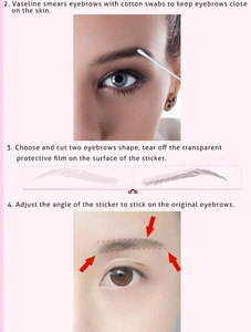 VV-81r 2021 Hot Selling Custom Eye Brow Sticker Waterdicht Wenkbrauw Tijdelijke Tattoo Stickers - Product Image 5