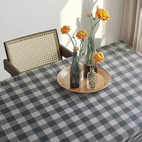 Nappe de table rectangulaire en polyester imprimée personnalisée Amity Retro Nappes en tissu imperméable pour la maison Cuisine Dîner