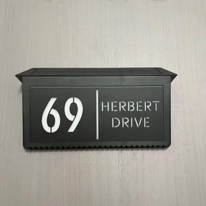 ป้ายเลขที่บ้านพลังงานแสงอาทิตย์แบบกำหนดเอง ป้ายที่อยู่พลังงานแสงอาทิตย์สำหรับภายนอก ป้ายประตูพลังงานแสงอาทิตย์ทันสมัย - Product Image 4