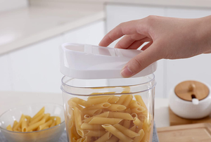 Paquet de 5 aliments noix épices <span class=keywords><strong>café</strong></span> peut contenir une <span class=keywords><strong>boîte</strong></span> de rangement de grains de cuisine transparente pour réservoir de stockage étanche <span class=keywords><strong>à</strong></span> l'humidité scellé - Product Image 5