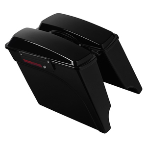 Bagages de moto étendus de 5 "pour <span class=keywords><strong>Harley</strong></span> Touring <span class=keywords><strong>Road</strong></span> <span class=keywords><strong>King</strong></span> Glide Street Glide 1993-2013 ABS noir - Product Image 1