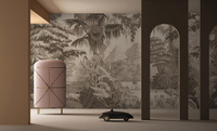Papier peint mural floral européen en vinyle, pelable et auto-adhésif, imperméable, pour la décoration de hall d'hôtel, de bureau et de maison