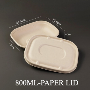 Großhandel 800ml Kraftpapier-<span class=keywords><strong>Box</strong></span> Umweltfreundliche Biologisch Abbaubare Lebensmittelbehälter für Nudelsuppe Salat Papierbox - Product Image 3