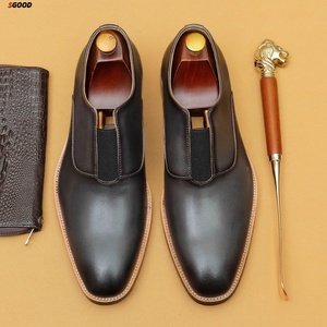 Zapatos de Vestir Italianos de Primera Calidad para Hombre, Impermeables, para Oficina y Carrera Profesional, de Cuero Genuino, con Hebilla, Punta Cerrada, en Negro y Marrón - Product Image 3