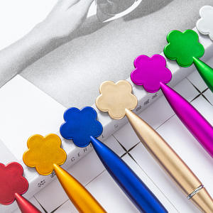 Stylo bille en plastique créatif à motif floral de dessin animé, personnalisable avec logo imprimé, pour la papeterie de bureau – Vente en gros - Product Image 2