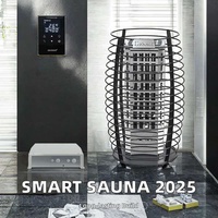 Calentador de sauna de vapor seco de acero inoxidable Diooist Nester-9-15kW con control WiFi externo y panel de control por ordenador para sauna tradicional