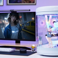 AntarcChill WHITE Color Full Tower ATX Desktop Case with Power Supply Glass Tempered Steel GPU Horizontal 400mm Vertical 180mm