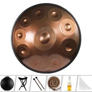 Fábrica Personalizar 9 10 Tambores Handpan de 12 tonos Forjado <span class=keywords><strong>a</strong></span> mano <span class=keywords><strong>a</strong></span> <span class=keywords><strong>440</strong></span> <span class=keywords><strong>Hz</strong></span> y <span class=keywords><strong>432</strong></span> <span class=keywords><strong>Hz</strong></span> Tambor etéreo y Tambor de lengüeta de acero - Product Image 5