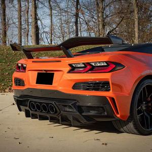 Kit carrosserie en fibre de carbone sèche de haute qualité pour Chevrolet <span class=keywords><strong>Corvette</strong></span> C8 Z06, diffuseur arrière en fibre de carbone sèche, lèvre arrière <span class=keywords><strong>Corvette</strong></span> C8 - Product Image 5