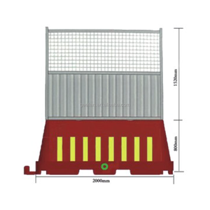 Barrière de sécurité en aluminium personnalisée, rouge, remplissable d'eau, en PE/aluminium, pour la sécurité routière, la gestion des foules lors de concerts - Product Image 3