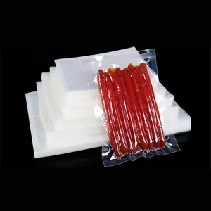 Sachets plastiques transparents thermoscellés, 10 unités, pour le stockage Transparent des aliments, des Fruits et de la viande, sachets d'emballage sous vide, vente en gros