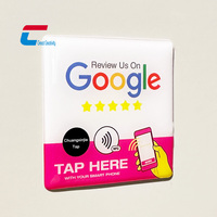 Carte NFC carrée en époxy personnalisée 13,56 MHz NTAG213 215 216 100x100mm 80x80mm, autocollant NFC