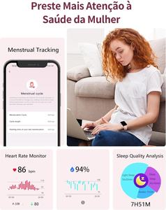 Kadınlar için 1.83 HD OLED Ekranlı Fitness Saati Alexa Sesli Arama Nabız Uyku Takibi Spor Özellikli Android IOS Uyumlu <span class=keywords><strong>2</strong></span> Kordonlu - Product Image 3