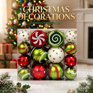 Nuove Decorazioni Natalizie di Lusso Transfrontaliere, Ornamenti Natalizi in Plastica Semi-Lavorati Elettroplaccati, Ciondoli <span class=keywords><strong>per</strong></span> Confezioni Regalo - Product Image 1