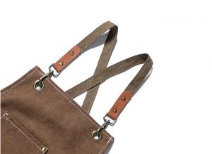 Celemek kanvas katun punggung silang dengan saku katun kanvas celemek punggung silang dengan saku celemek koki - Product Image 2