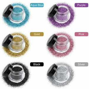 LEQU Happy And Fun Holographic Glitter <b>Set</b> 6 Colors For Craft DIY Art Projects - Product Image 2
