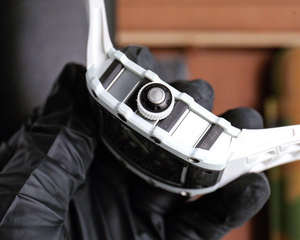 2025 New White Tonneau-Shaped <b>Men's</b> Mechanical <b>Watch</b> with Complex Mechanical Design and <b>Skeletonized</b> Dial - Product Image 3