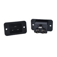 Connecteur Mâle 3 Broches en Laiton ABS de Haute Qualité IEC C20 à Montage sur Panneau ou à Vis AC250V 16A, Module de Prise TUV CCC pour