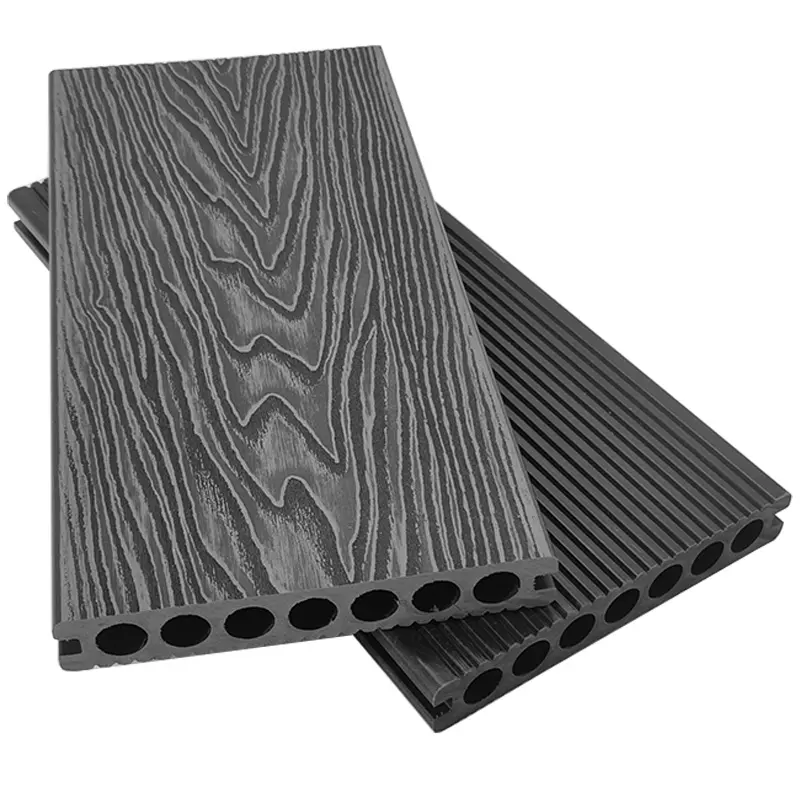 टेसेल पुनर्नवीनीकरण उच्च गुणवत्ता 3 डी वुडग्रेन लकड़ी प्लास्टिक समग्र wपीसी डेकिंग एक्सेसरी