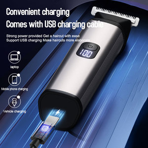 5619 <span class=keywords><strong>tondeuse</strong></span> à cheveux électrique Rechargeable pour hommes sans fil USB toiletteur en acier inoxydable pour barbe corps coupe de cheveux usage domestique - Product Image 6