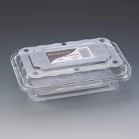 Hotelbestelling: Wegwerp plastic voedselcontainer voor vers fruit met deksel, biologisch afbreekbare schaal, plastic fruitcontainer