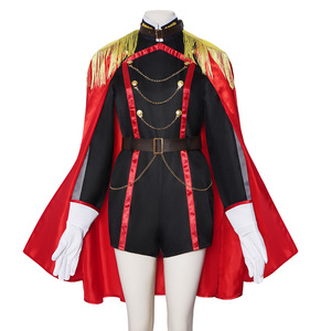 Traje de cosplay estilo <span class=keywords><strong>militar</strong></span> morado y blanco, <span class=keywords><strong>disfraz</strong></span> para escenario - Product Image 1