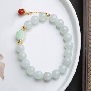 Bracelet en émeraude naturelle, agate rouge du Sud porte-bonheur, style ethnique rétro, petit pendentif goutte, bracelet tendance pour femme - Product Image 2