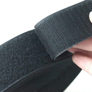 Robustes 25m/Rolle Schwarzes Nylon-getrenntes klebriges Klett band zum Nähen auf Schuhen Vorhänge Sofa Teppich Stoff - Product Image 1