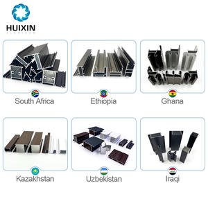 양극 처리된은 알루미늄 단면도 제조자 팔레스타인 시장을 위한 미닫이 문 단면도 - Product Image 4